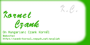 kornel czank business card